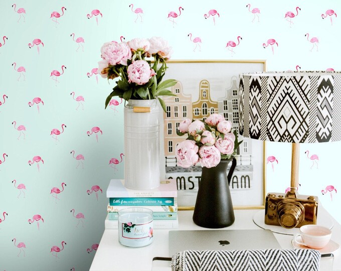 Red Rose Peel and Stick Wallpaper Sketch Floral Self Etsy