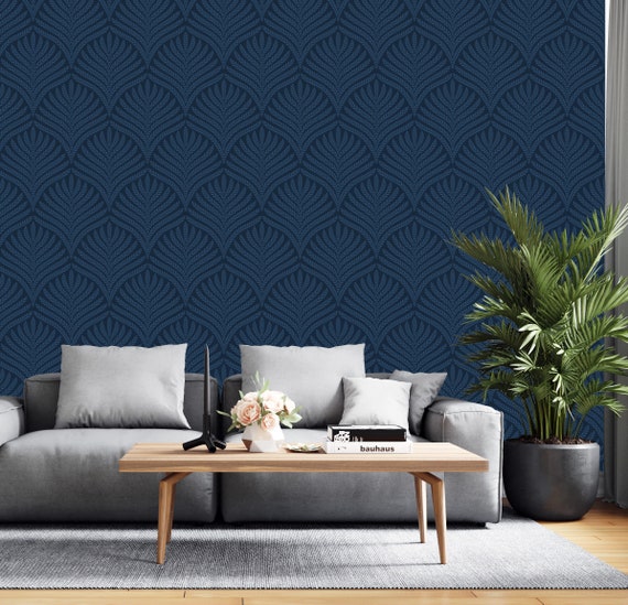 Navy Blue Peel and Stick Removable Wallpaper  2023 Designs
