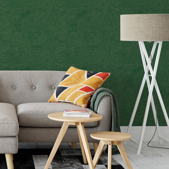 Green Self Adhesive Wallpaper Geometric Peel and Stick | Etsy