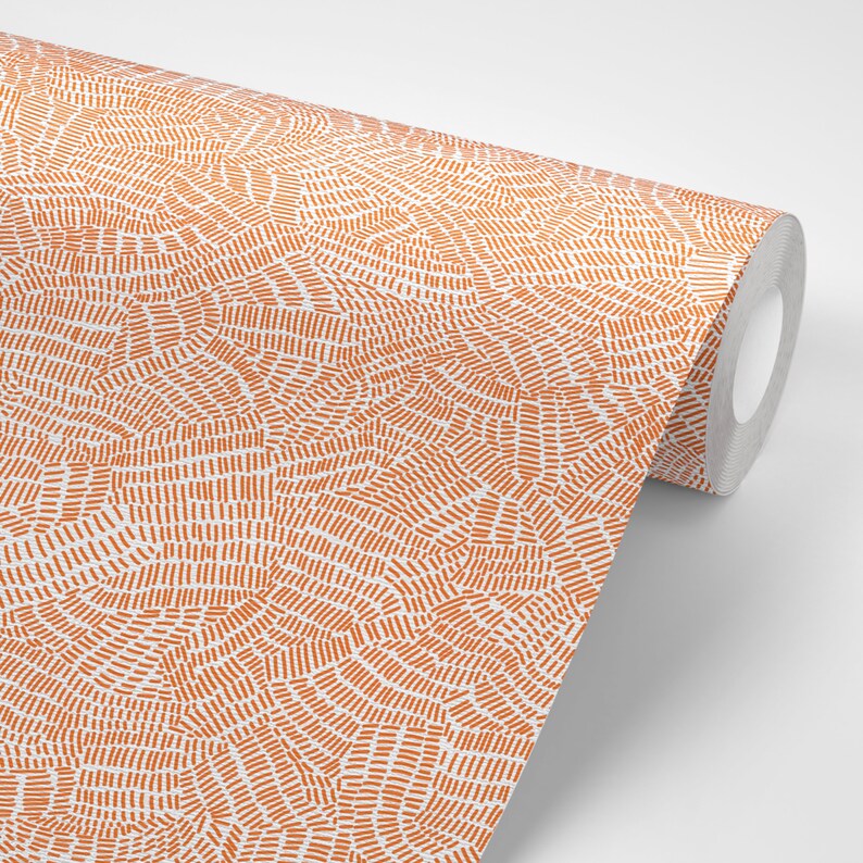 Burnt Orange Pattern Peel and Stick Wallpaper Self Adhesive - Etsy