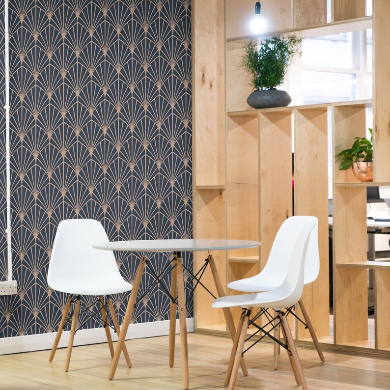 Dark Art Nouveau Wallpaper Art Deco Peel and Stick 1920s Etsy