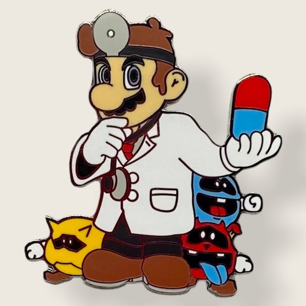 Dr. Mario Harde emaille pin - reversspeld - tasspeld - hoedenpin - vakantie - kerstcadeau - verjaardagscadeau