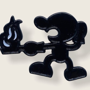 Mr. Game & Watch Pin - Soft Enamel - lapel pin - bag pin - hat pin - holiday - Christmas gift - birthday gift