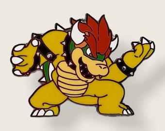 Bowser Hard Enamel Pin - lapel pin - bag pin - hat pin - holiday - Christmas gift - birthday gift