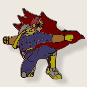 Captain Falcon Hard Enamel Pin - lapel pin - bag pin - hat pin – holiday - birthday gift