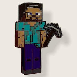 Minecraft Steve Hard Enamel Pin - lapel pin - bag pin - hat pin – holiday - birthday gift