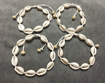 Anklet with Genuine Heishi beads Shell Lei 9.5 Hawaii Beach Wear Resort Style Surfer Core Riders