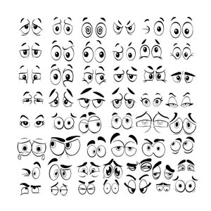 Procreate Cartoon Eyes Procreate Cartoon Brushes Procreate - Etsy