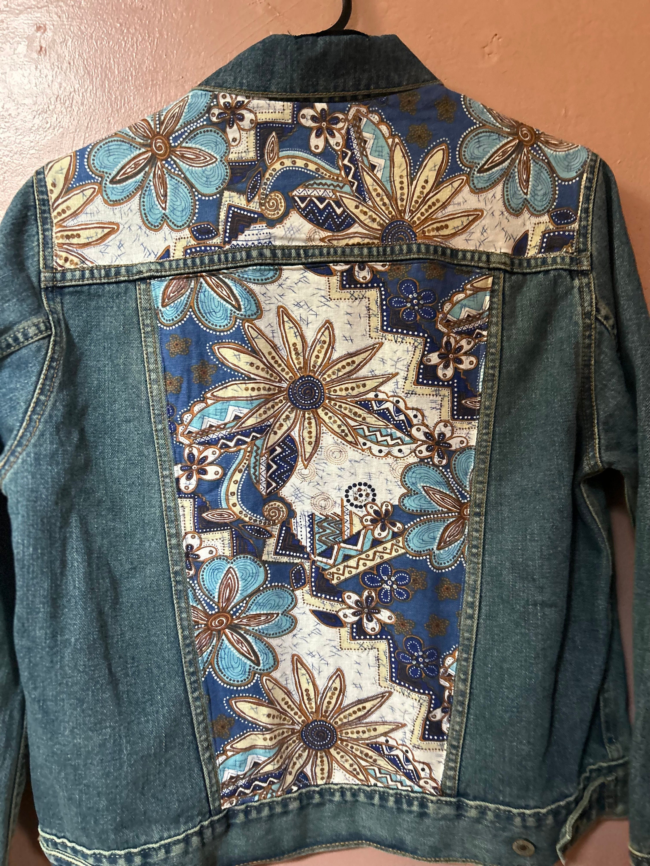 Rare Levis Custom Embellished Denim Jacket Floral Design - Etsy