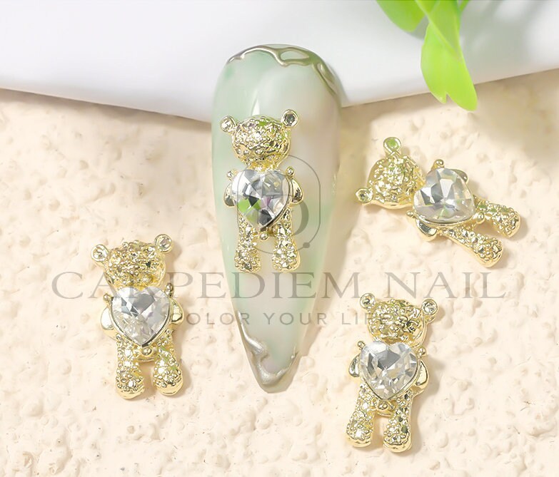 NIUREDLTD 3D Nail Diamonds Art Charms Nail Gold Charms For Acrylic Nails  RhinestonesNail Gems And Jewels Nail Stones Design