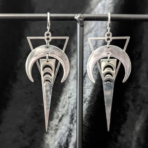 Hexentanz XIII : Goth Earrings, Left Hand Path Occult witchcraft, Goth earrings, Occult jewelry, Goth jewelry, Lucifer Sigil, Ars Goetia