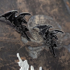 FALLEN ANGEL  : Enamel Pin, Occult  Lucifer Angel, Left Hand Path Magick Amulet, Black Magic