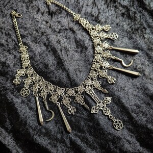 ADVERSARY II : One of a kind necklace, Lucifer necklace, Left Hand path jewelry, Occult, Ars goetia, Occult symbol