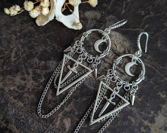 Woodlands XXI : Left Hand Path Occult witchcraft, Goth earrings, Occult jewelry, Boho style, Goth jewelry, Lilith, Hekate