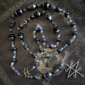 AZAZEL : One of a kind Left Hand Path Rosary, Ars Goetia, Luciferian jewelry, left hand path, Occult jewelry, Devotional Rosary, Solomon