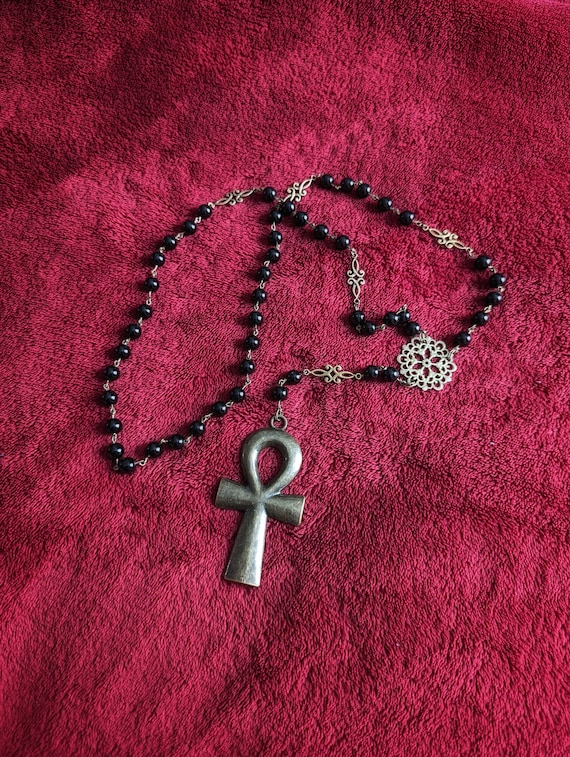 アクセサリー Ankh Rosary ANKH : One of a Kind Ancient Egypt Rosary, Key of Life Symbol
