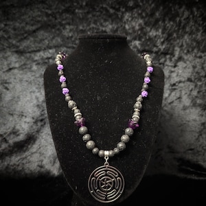 IO HEKA : One of a kind necklace, Underworld, Goddess, Demon, Chthonic necklace Witchcraft jewelry, Hecate, Feminine Energy, Triple Moon