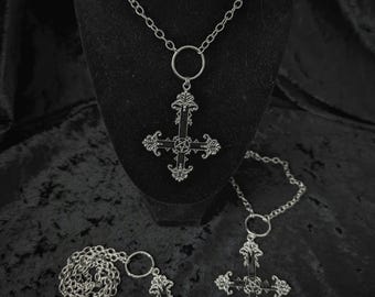 ANTICHRIST III : Left Hand Path Rosary, Baphomet, Luciferian jewelry, Pentagram, Goth Occult jewelry