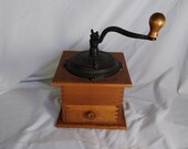 Wood Cast Iron Coffee Hand Grinder with Dovetail Construction