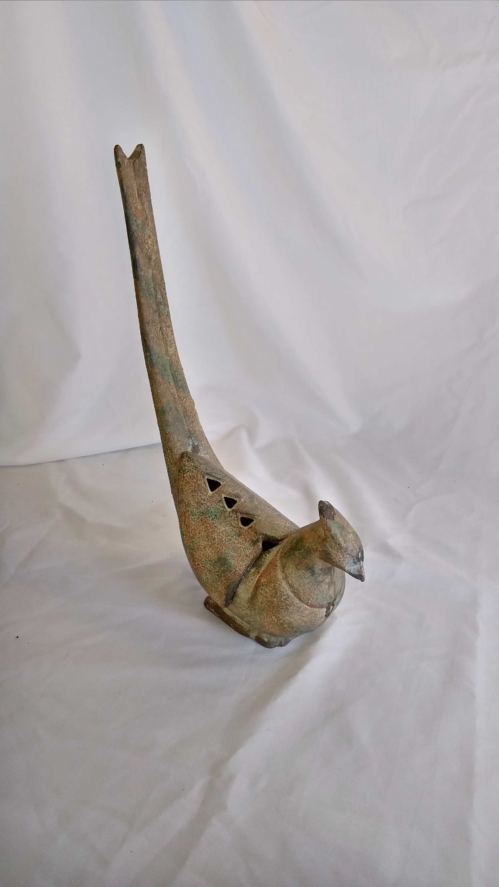 Vintage Japanese Cast Iron Bird of Paradise/pheasant/peacock Incense