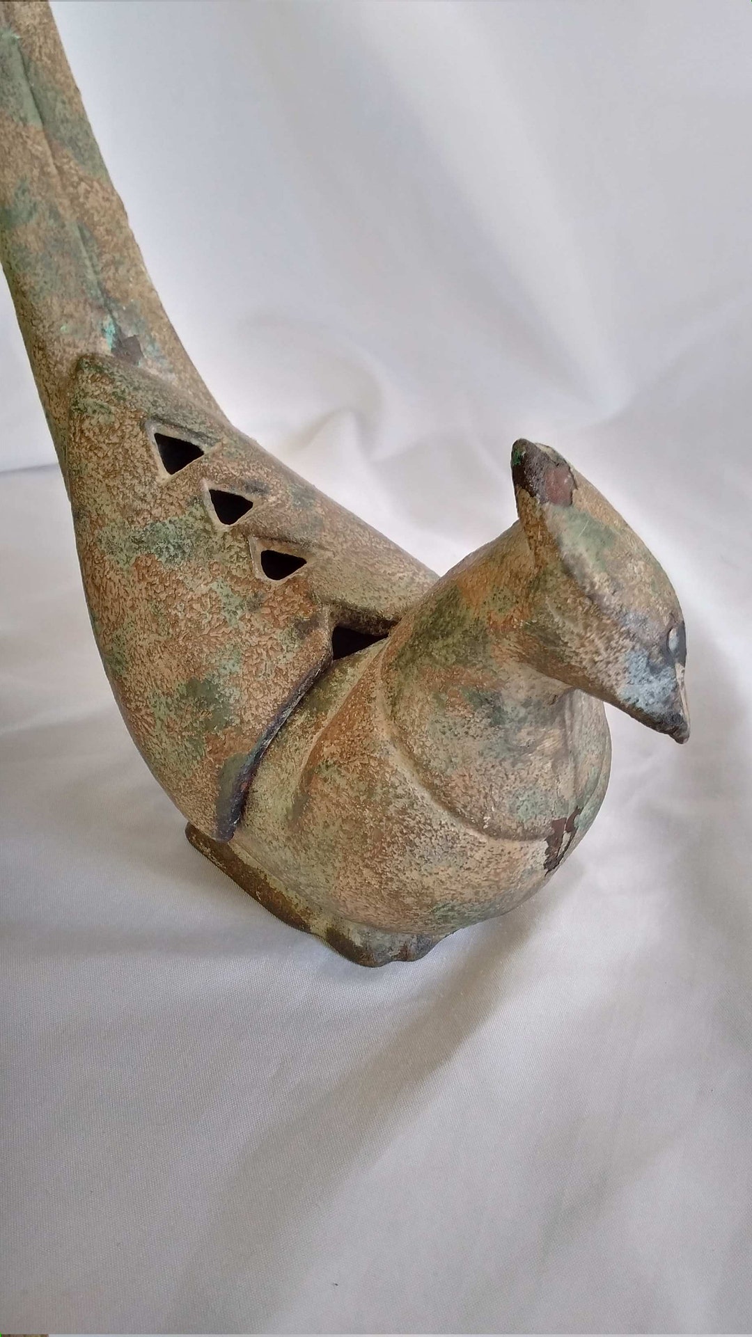 Vintage Japanese Cast Iron Bird of Paradise/pheasant/peacock Incense