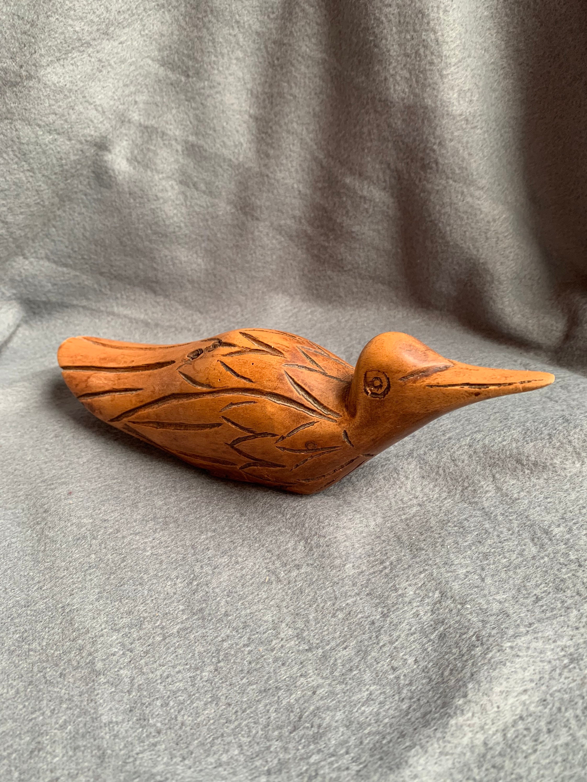 Carved Wood Folk Art Bird Etsy