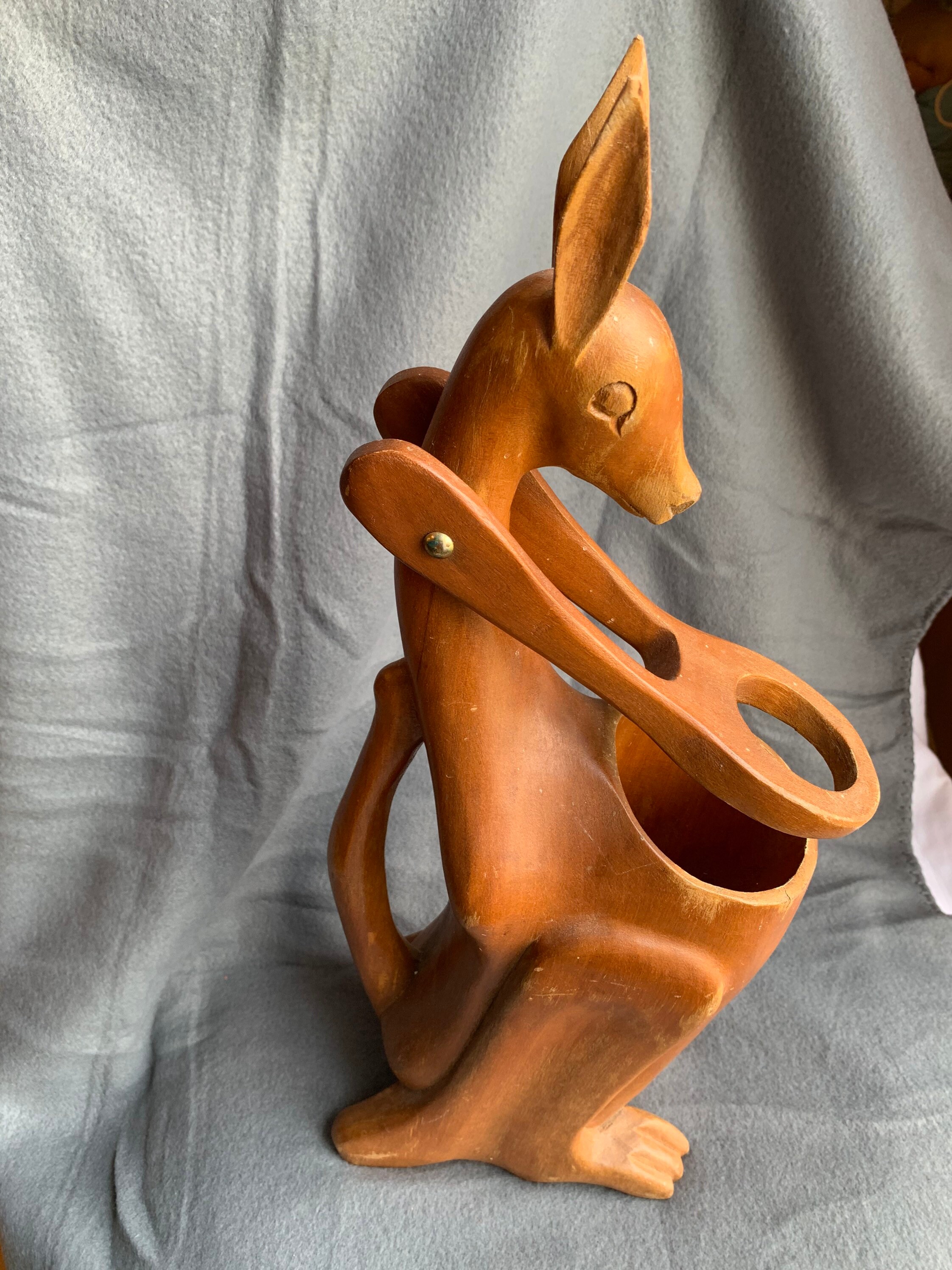 Mid century modern Kangaroo bottle holder Etsy