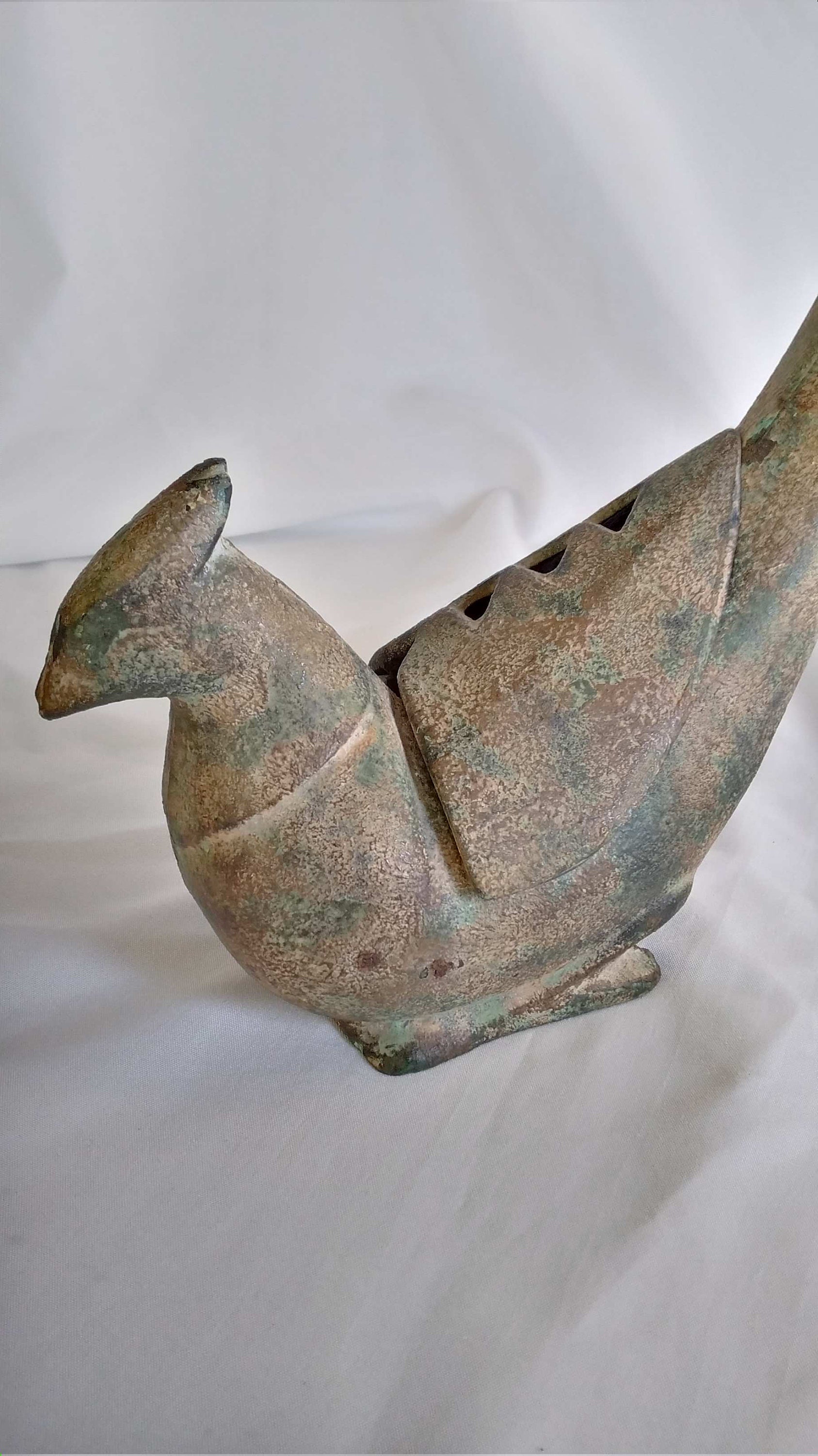 Vintage Japanese Cast Iron Bird of Paradise/pheasant/peacock Incense