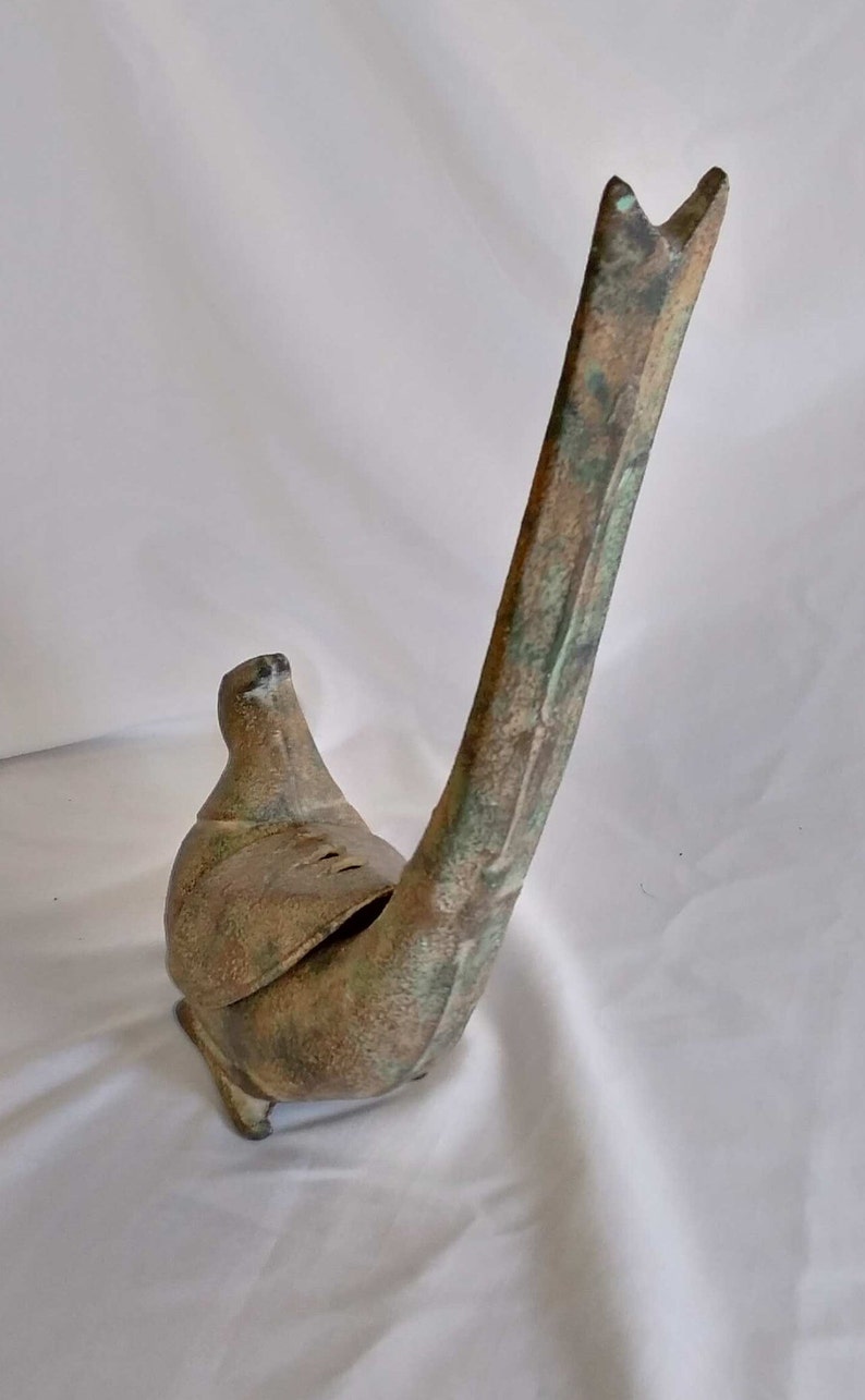 Vintage Japanese Cast Iron Bird of Paradise/pheasant/peacock Etsy