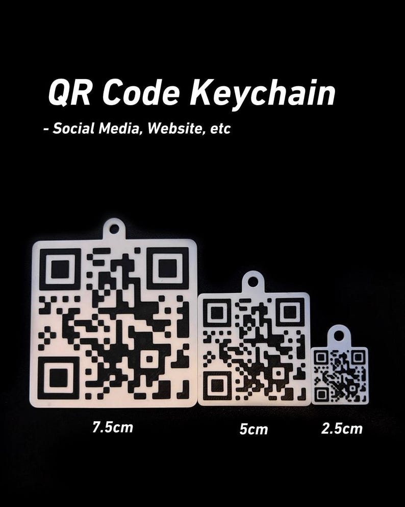 Custom QR Code Keychain: Personalized Gift Can Be Linked to Venmo ...