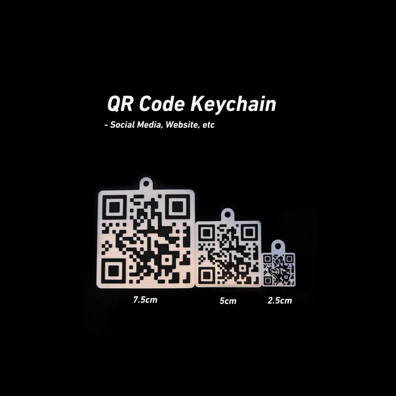 Qr Code Keychain - Etsy