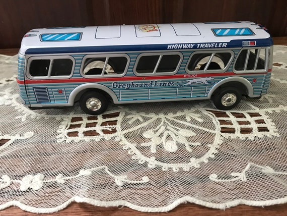 tin toy greyhound bus