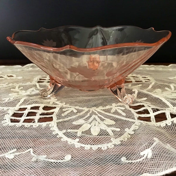 Pink Depression Glass Etsy