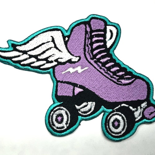 Roller Skate Patch Skating Embroidered Patch Just Roll With Etsy