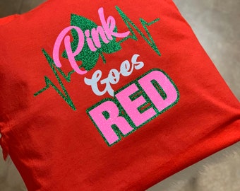 pink goes red t shirts