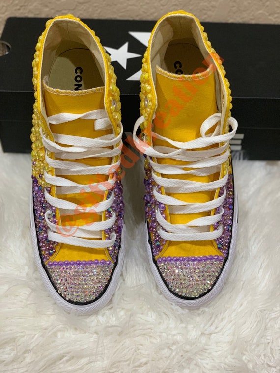 yellow bling converse