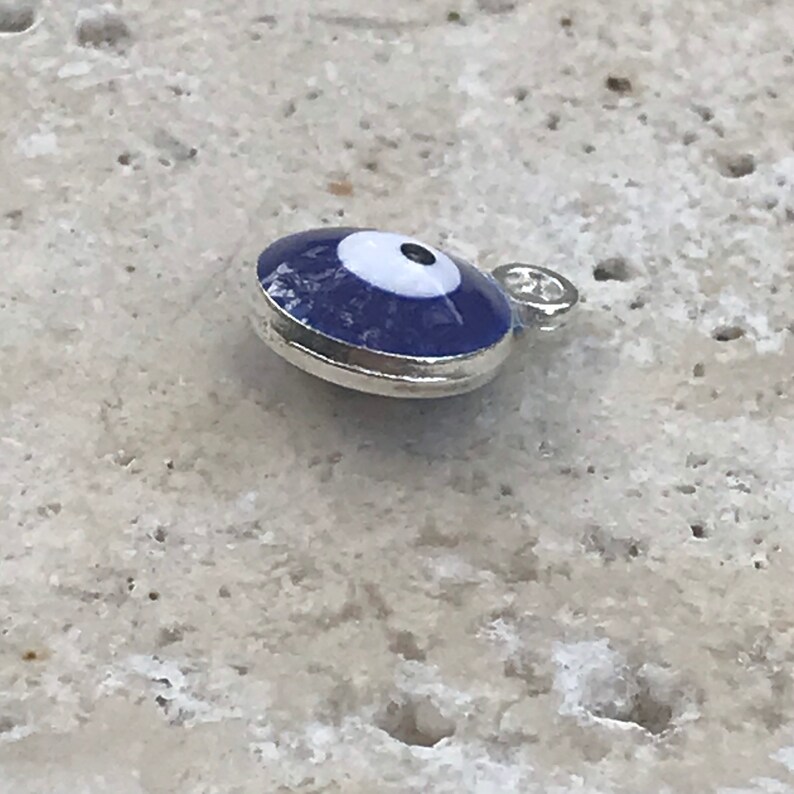 boho charms A4D 6 x Round Enamel Evil Eye Charms small round Turkish charms
