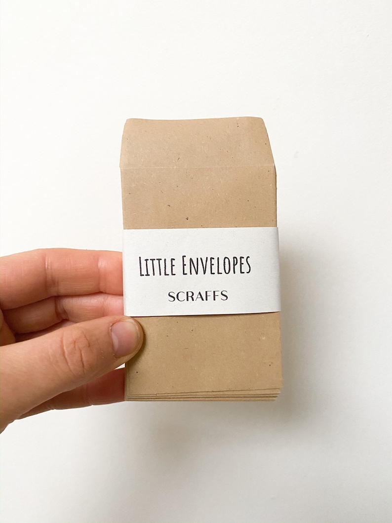 Mini Kraft Paper Envelopes - small eco packets, tiny brown paper envelope, recyclable packaging, 