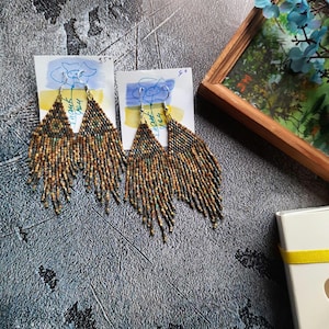 I make personalized earrings, I can make this model in any color combination and any length