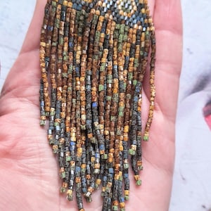 You can give such beaded earrings to your mother, sister, daughter for her birthday, graduation