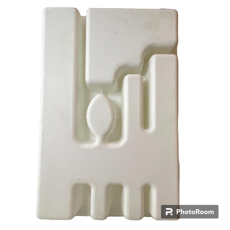 Vtg Rubbermaid 2921 Cutlery Tray Organizer White Plastic Utensil Drawer 5 Slot image 4