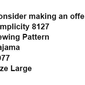Simplicity 8127 Sewing Pattern Size Large Girls and Chubbies Pajama ...