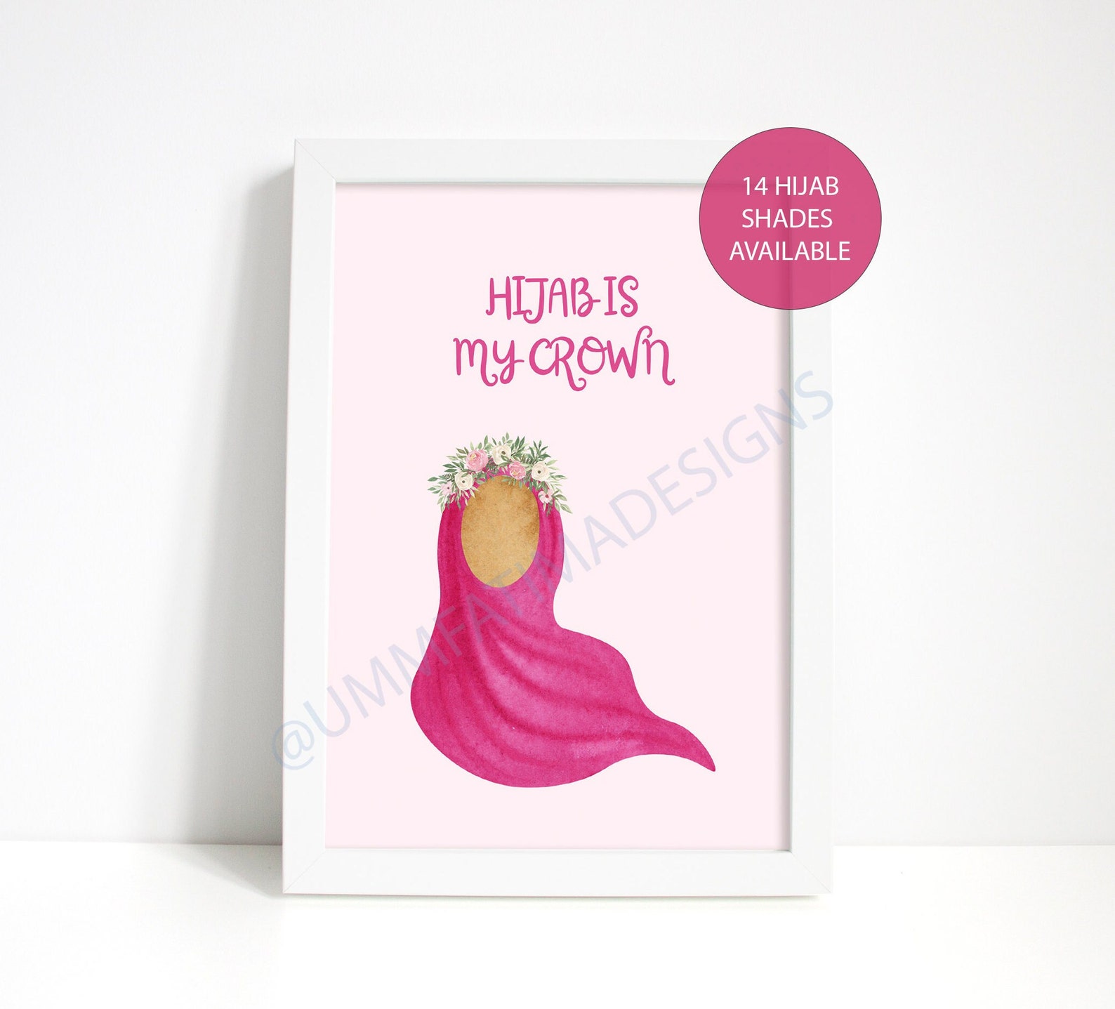 Hijab Print Watercolour Illustration Digital Download Hijab - Etsy