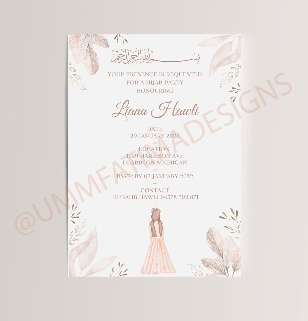 personalised hijab