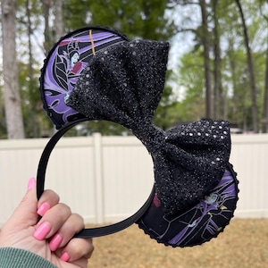 Maleficent Minnie Ears Headband Accessory With Optional  display picture 3