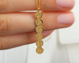 Gold Initial Necklace / 14k Gold Personalized Initial Necklace /14 K Gold Name Necklace / Birthday Gift / Anniversary Gift / Graduation Gift