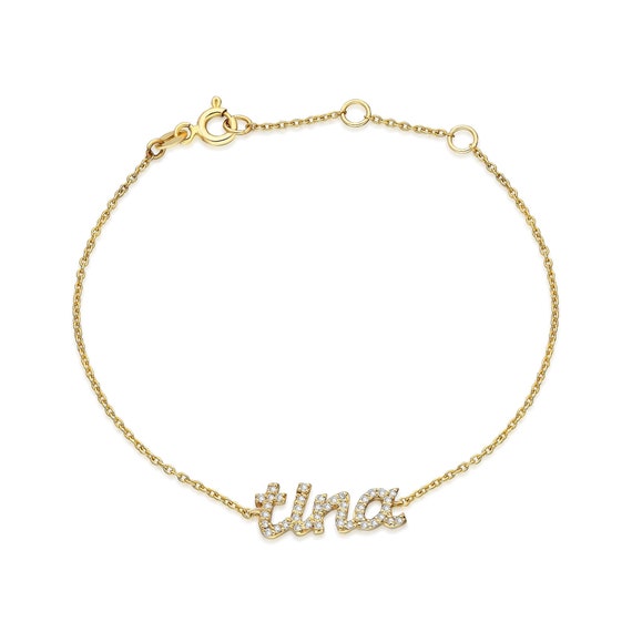 Diamond name hotsell bracelet