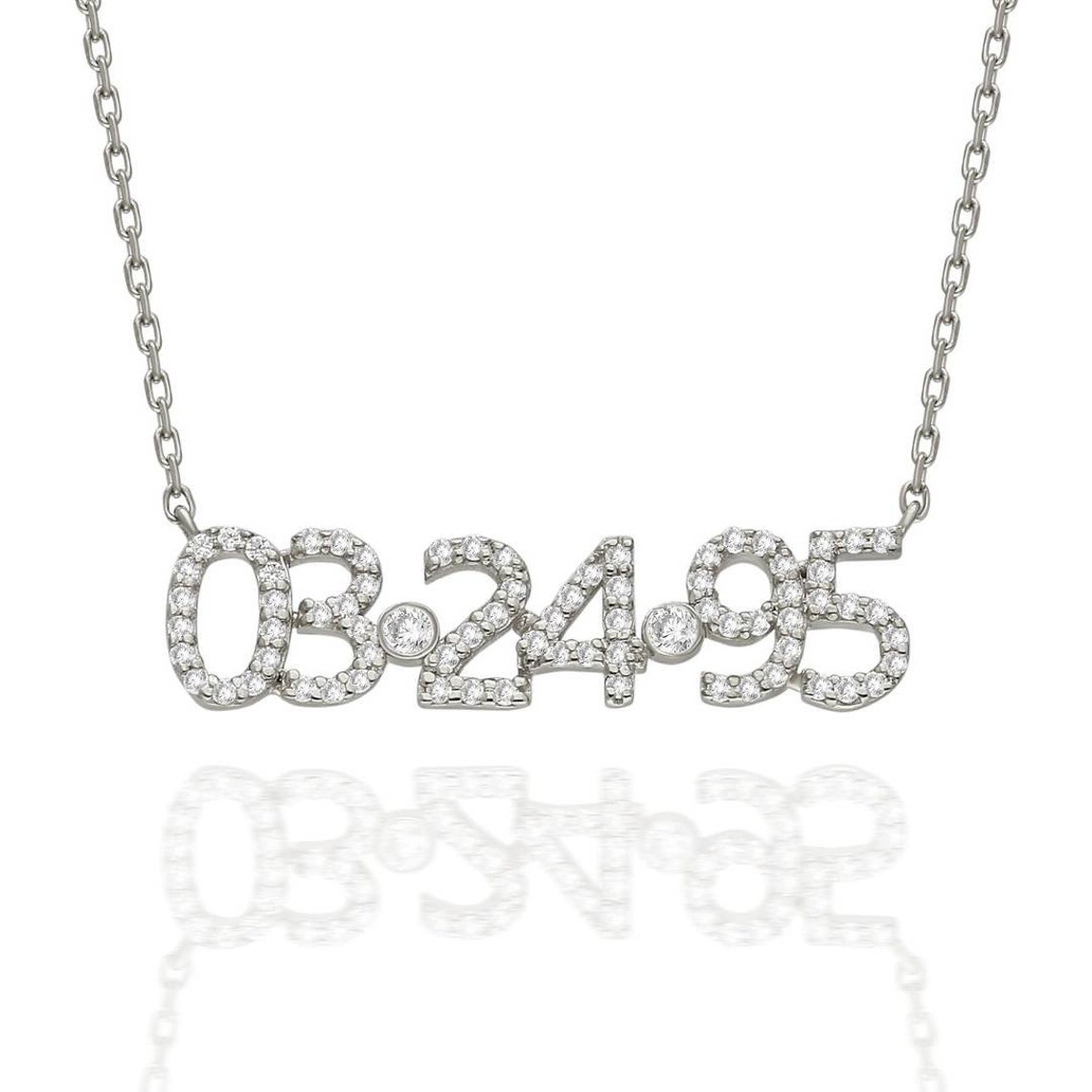 Diamond Date Necklace 14k Gold And Diamond Date Necklace Diamond 