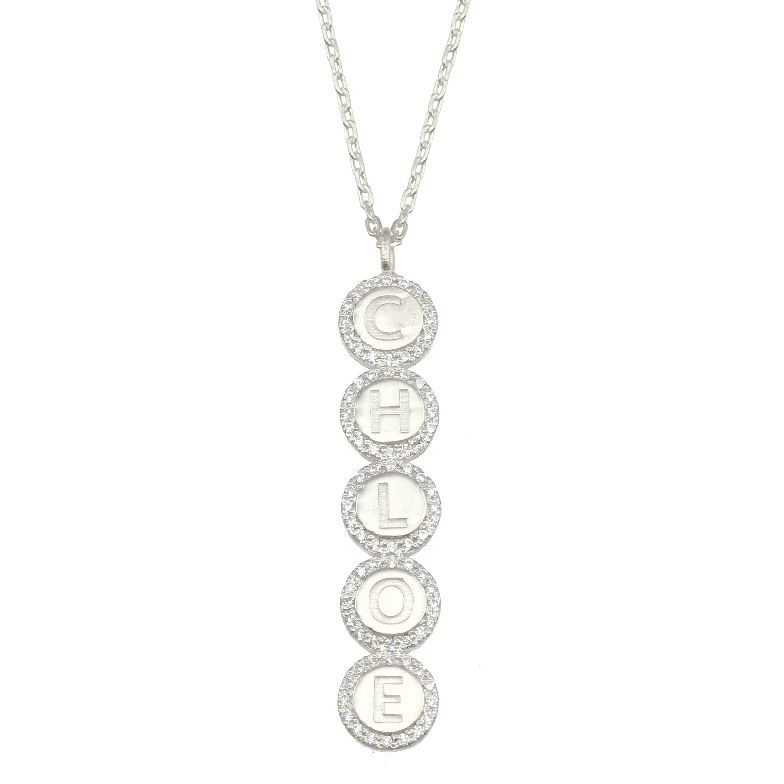 Diamond Name Necklace / 14k Personalized Diamond Name Necklace ...