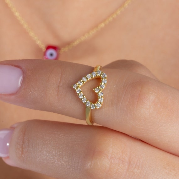 Designer Twin Gold Heart Ring | SEHGAL GOLD ORNAMENTS PVT. LTD.